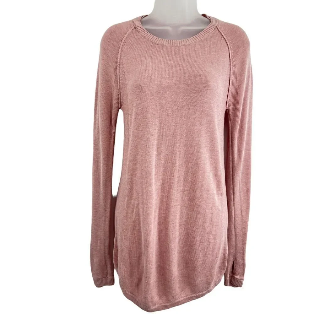 Lululemon Sunshine Coast Long Sleeve Heathered Mink Berry Women's Size 2